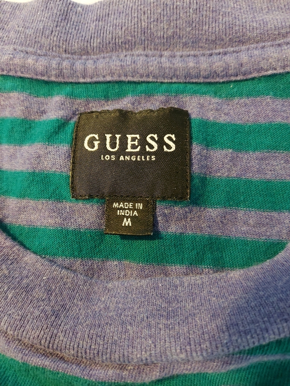 GUESS Originals Robertson Striped Tee - Purple & Teal - Picture 3 of 9